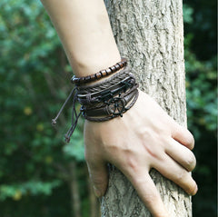 Retro Beaded Bracelet Set for Women - Hand Woven