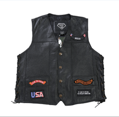 Harley Leather Jacket, Motorcycle Vest, Riding Gilet