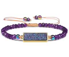 Natural Stone Wheel Bead Bracelet