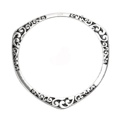 Vintage Floral Design Thai Silver Bracelet (Elegant)