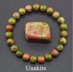 Natural Stone Beaded Elastic Bracelet
