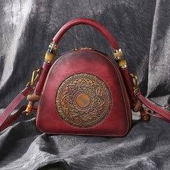 Large Cowhide Leather Handbag - European Style Messenger