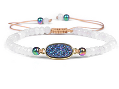 Natural Stone Wheel Bead Bracelet