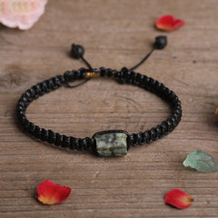 Prismatic Natural Stone Woven Beaded Bracelet