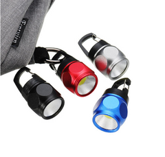 Mini COB Keychain Flashlight with Carabiner Light