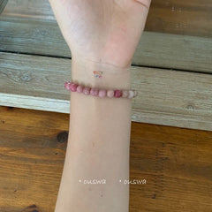 "Natural Stone Beaded Bracelet with Unique Design"