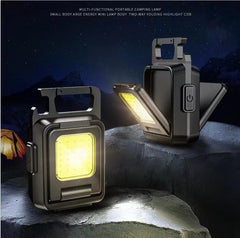Mini Multi-Function COB Keychain Light with Type-C Charging