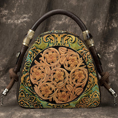 Large Cowhide Leather Handbag - European Style Messenger