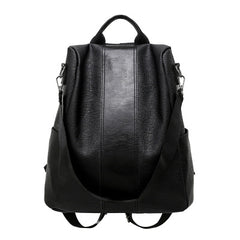 Retro PU Women's Backpack - Large Capacity & Anti-theft