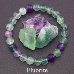 Natural Stone Beaded Elastic Bracelet