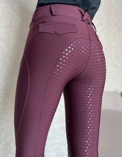 Full-Seat Silicone Equestrian Riding Tights for Outdoors