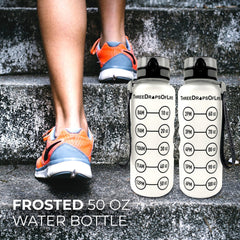 Frosted 50oz Sports Water Bottle