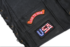 Harley Leather Jacket, Motorcycle Vest, Riding Gilet