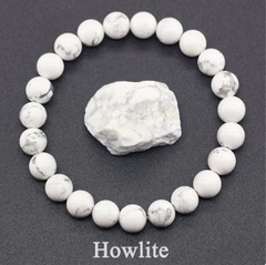 Natural Stone Beaded Elastic Bracelet