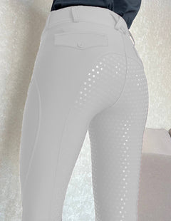 Full-Seat Silicone Equestrian Riding Tights for Outdoors