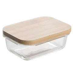 Japanese Style Glass Storage Bowl with Bamboo Lid