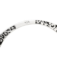 Vintage Floral Design Thai Silver Bracelet (Elegant)