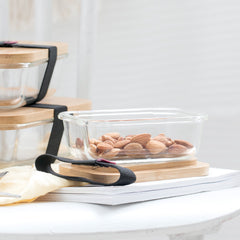 Japanese Style Glass Storage Bowl with Bamboo Lid