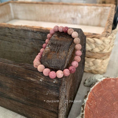 "Natural Stone Beaded Bracelet with Unique Design"
