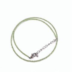 Unisex Natural Stone Beaded Necklace with Cut Face