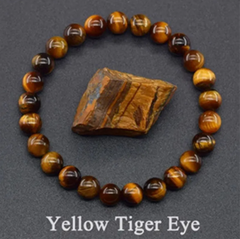 Natural Stone Beaded Elastic Bracelet