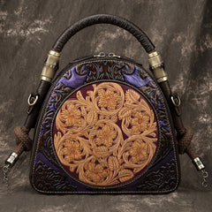 Large Cowhide Leather Handbag - European Style Messenger