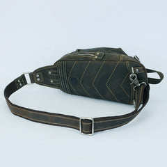 Crazy Horse Leather Crossbody Travel Bag
