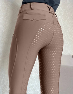 Full-Seat Silicone Equestrian Riding Tights for Outdoors