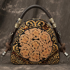 Large Cowhide Leather Handbag - European Style Messenger
