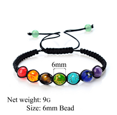 Natural Stone Beaded Bracelet with Balance Design