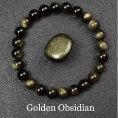 Natural Stone Beaded Elastic Bracelet