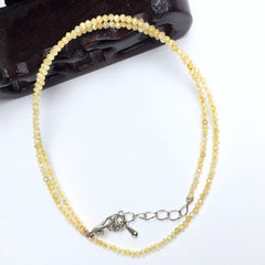 Unisex Natural Stone Beaded Necklace with Cut Face
