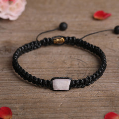 Prismatic Natural Stone Woven Beaded Bracelet