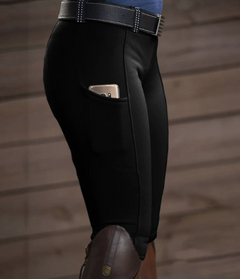 Women’s Zipper Hip Lift Skinny Equestrian Riding Pants