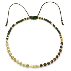 Natural Stone Bead Woven Bracelet for Women