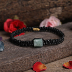 Prismatic Natural Stone Woven Beaded Bracelet