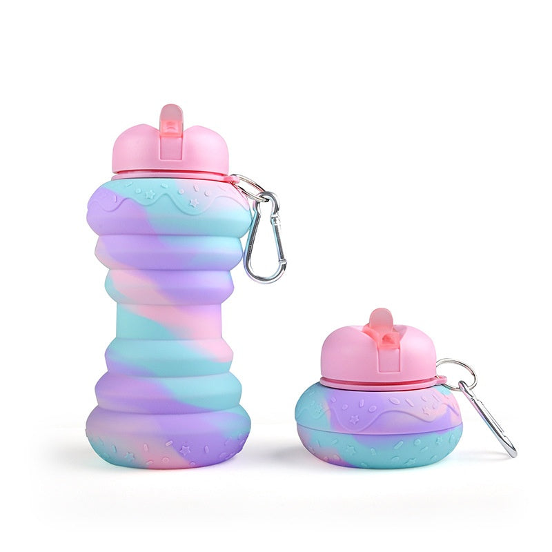 600ml Collapsible Silicone Sports Water Bottle