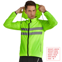 Reflective Long Sleeve Breathable Bike Riding Windbreaker