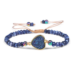 Natural Stone Wheel Bead Bracelet