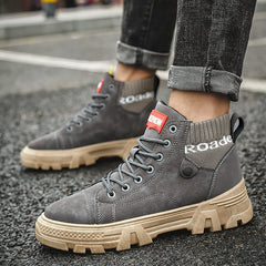 All-Match Casual Velvet Mid-High Martin Boots