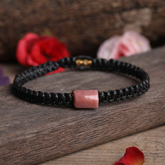 Prismatic Natural Stone Woven Beaded Bracelet